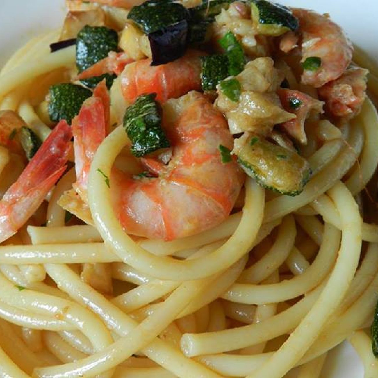 Pasta zucchine e gamberetti